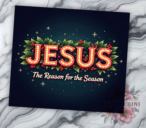 Jesus Tumbler, Christmas Mug, Holiday Drinkware, Faith-Based Gift, 20oz Sublimation Wrap, Religious Tumbler, Inspirational Christmas Tumbler Sublimation Li Zamperini 