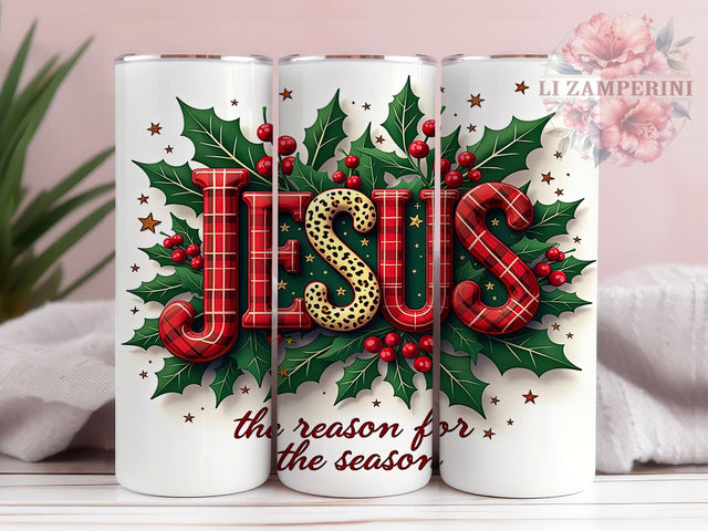 Jesus Tumbler, Christmas Mug, Holiday Drinkware, Faith-Based Gift, 20oz Sublimation Wrap, Religious Tumbler, Inspirational Christmas Tumbler Sublimation Li Zamperini 