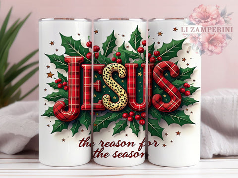 Jesus Tumbler, Christmas Mug, Holiday Drinkware, Faith-Based Gift, 20oz Sublimation Wrap, Religious Tumbler, Inspirational Christmas Tumbler Sublimation Li Zamperini 