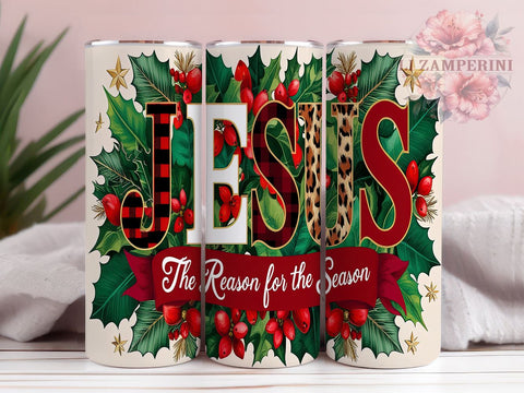 Jesus Tumbler, Christmas Mug, Holiday Drinkware, Faith-Based Gift, 20oz Sublimation Wrap, Religious Tumbler, Inspirational Christmas Tumbler Sublimation Li Zamperini 
