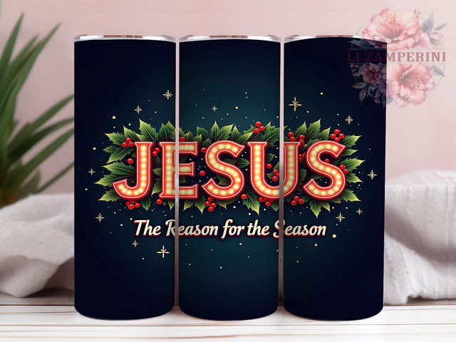 Jesus Tumbler, Christmas Mug, Holiday Drinkware, Faith-Based Gift, 20oz Sublimation Wrap, Religious Tumbler, Inspirational Christmas Tumbler Sublimation Li Zamperini 