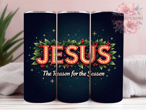 Jesus Tumbler, Christmas Mug, Holiday Drinkware, Faith-Based Gift, 20oz Sublimation Wrap, Religious Tumbler, Inspirational Christmas Tumbler Sublimation Li Zamperini 