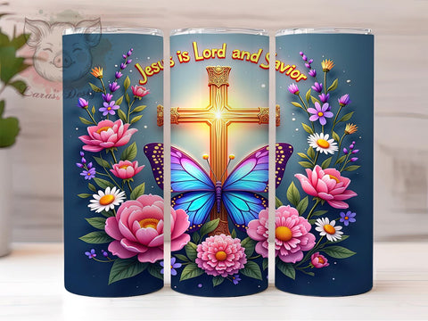 Jesus Tumbler, Lord and Savior Design, Easter Tumbler, Christian Drinkware, 20oz Tumbler, Bible Verse Sublimation, Religious Gifts Sublimation Lara' s Designs 