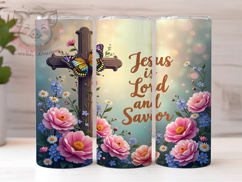 Jesus Tumbler, Lord and Savior Design, Easter Tumbler, Christian Drinkware, 20oz Tumbler, Bible Verse Sublimation, Religious Gifts Sublimation Lara' s Designs 