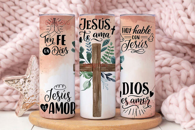 Jesus Tumbler Wrap, Christian Cross 20oz Skinny Sublimation Design, Blessed Floral Faith Jesus Tumbler Png Instant Digital Download Sublimation DesignSVG 