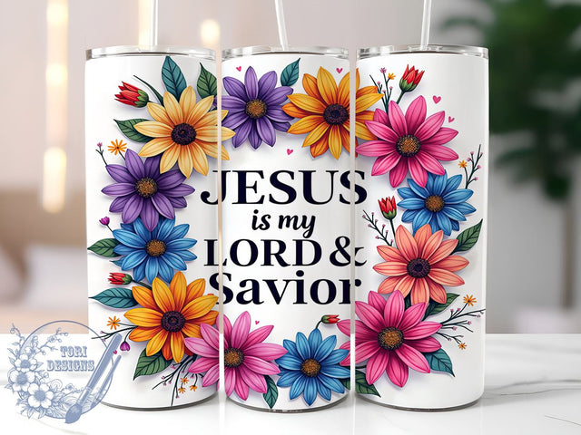 Jesus Tumbler Wrap, Christian Floral Design, 20oz Sublimation Wrap, Religious Tumbler Art, Digital Download Tumbler, Faith-Based Drinkware, Inspirational Tumbler Design, Bible Verse Tumbler Sublimation ToriDesigns 
