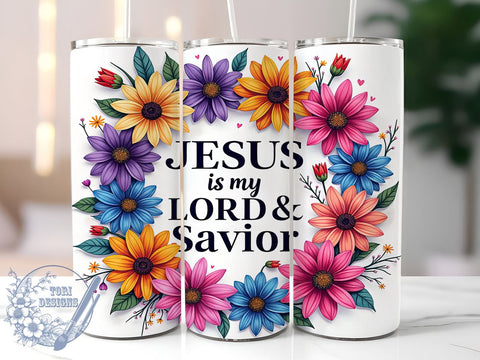Jesus Tumbler Wrap, Christian Floral Design, 20oz Sublimation Wrap, Religious Tumbler Art, Digital Download Tumbler, Faith-Based Drinkware, Inspirational Tumbler Design, Bible Verse Tumbler Sublimation ToriDesigns 