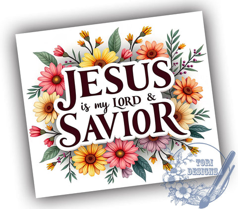 Jesus Tumbler Wrap, Christian Floral Design, 20oz Sublimation Wrap, Religious Tumbler Art, Digital Download Tumbler, Faith-Based Drinkware, Inspirational Tumbler Design, Bible Verse Tumbler Sublimation ToriDesigns 