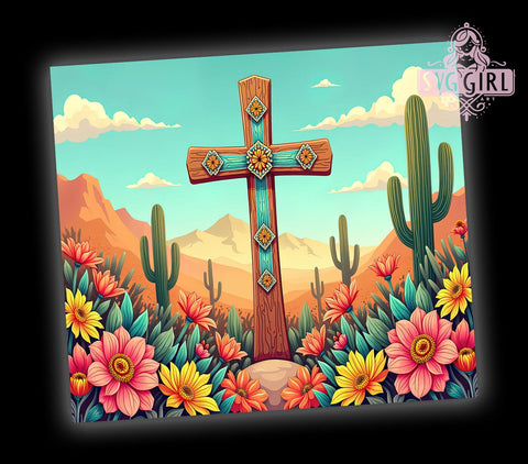 Jesus Tumbler Wrap, Christian Roses Design, Personalize Tumbler, 20oz Tumbler PNG, Religious Gift, God Cross Tumbler, Floral Christian Decor, Faith-Based Sublimation Sublimation SvggirlplusArt 