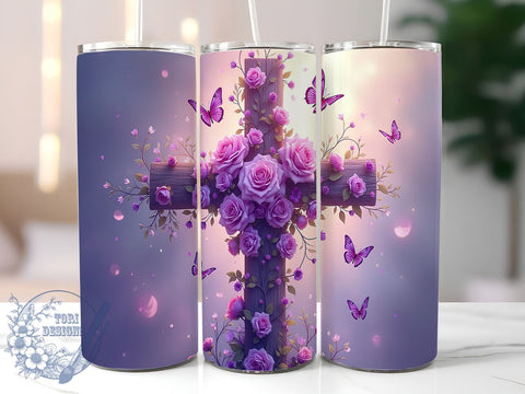 Jesus Tumbler Wrap, Christian Sublimation Design, 20oz Tumbler, God Gift, Floral Drinkware, Faith-Based Decor, Religious Gift, Inspirational Tumbler Sublimation ToriDesigns 