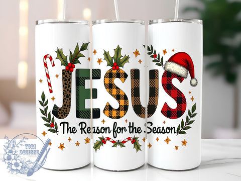 Jesus Tumbler Wrap, Jesus is the Reason, 20oz Sublimation Design, Christian Gift, Faith-Based Drinkware, Religious Decor, Inspirational Tumbler, Biblical Quote Tumbler Sublimation ToriDesigns 