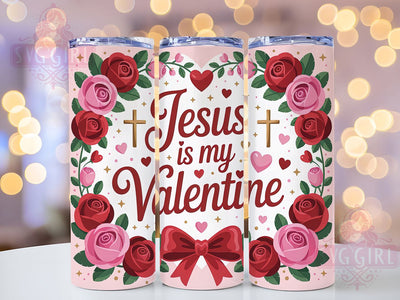 Jesus Valentine Faith Tumbler, Christian Love Wrap, Religious Valentine Cup, 20oz Sublimation Wrap, Stylish Faith Design Tumbler, Artistic Jesus Heart Cup, Inspirational Christian Theme Wrap Sublimation SvggirlplusArt 