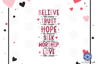 Jesus Valentine PNG, Valentine T-shirt Design, Believe SVG FiveStarCrafting 