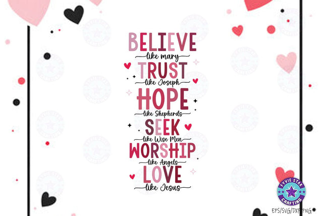 Jesus Valentine PNG, Valentine T-shirt Design, Believe SVG FiveStarCrafting 