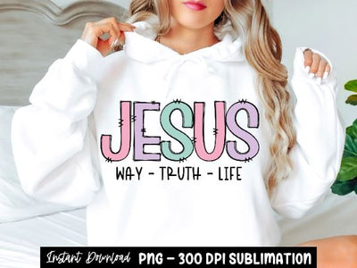 Jesus Way Truth Life png sublimation design SVG She Shed Craft Store 