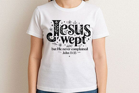 Jesus Wept PNG Bible Verse John 11:35 SVG BillahCrafts 