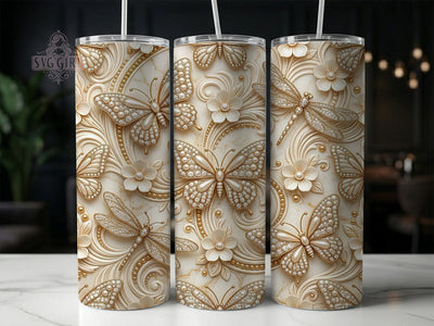 Jewel Butterfly Dragonfly 20oz Tumbler, Jewel Butterfly, Butterfly Dragonfly, Dragonfly Tumbler, 20oz Tumbler, Jewel Tumbler, Butterfly Tumbler, Tumbler Wrap Sublimation SvggirlplusArt 