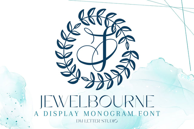 Jewelbourne Monogram Font Font Dm Letter Studio 