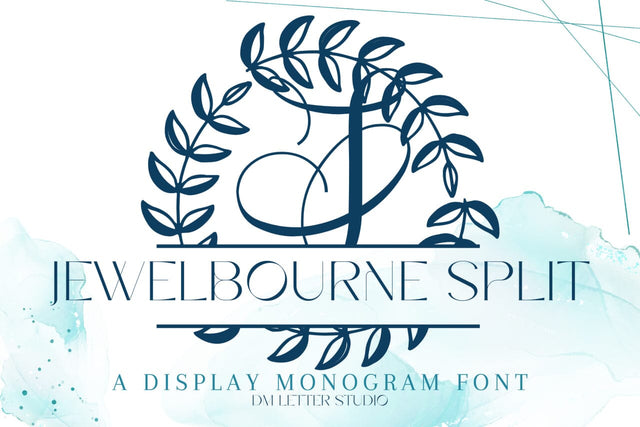 Jewelbourne Split Monogram Font Font Dm Letter Studio 