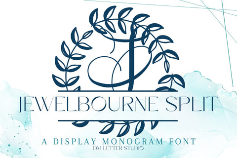 Jewelbourne Split Monogram Font Font Dm Letter Studio 