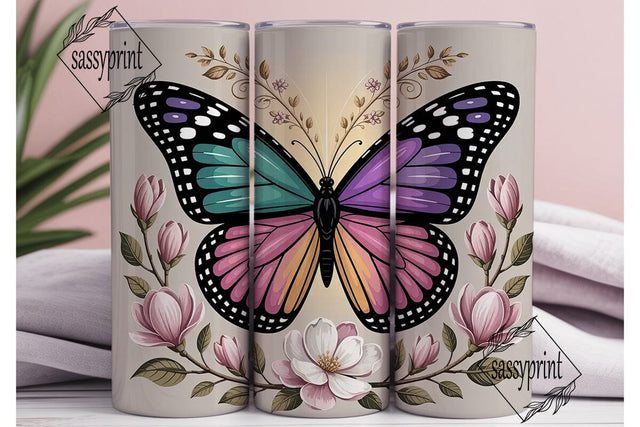 Jeweled Butterfly 20oz Tumbler Wrap Sublimation sassyprint 