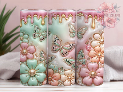 Jeweled Butterfly Pearl 20oz Tumbler, Jeweled Butterfly Pearl, Butterfly Pearl, Pearl Tumbler, Butterfly Tumbler, Jeweled Tumbler, 20oz Tumbler, Tumbler Wrap Sublimation Li Zamperini 