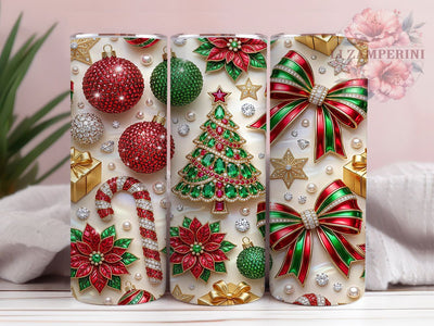 Jeweled Christmas Ornaments 20oz Tumbler, Jeweled Christmas, Christmas Ornaments, Jeweled Ornaments, Ornament Tumbler, Ornaments Tumbler, Jeweled Ornament PNG, Christmas Ornament Sublimation Li Zamperini 
