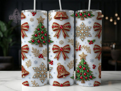 Jeweled Christmas Pattern 20oz Tumbler, Jeweled Christmas, Christmas Pattern, Jeweled Pattern, Jeweled Xmas PNG, Christmas Tumbler, Jeweled Tumbler, 20oz Tumbler Wrap Sublimation SvggirlplusArt 