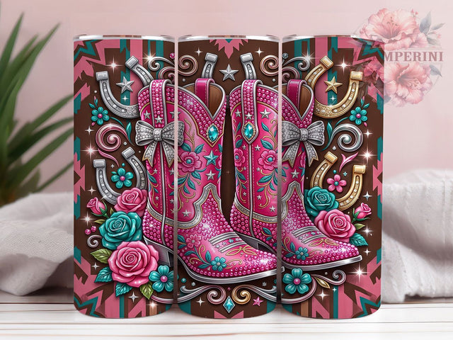 Jeweled Cowgirl Boots 20oz Tumbler, Jeweled Cowgirl, Cowgirl Boots, Jeweled Boots, Boots Tumbler, Cowgirl Tumbler, Jeweled Boots PNG, 20oz Tumbler Wrap Sublimation Li Zamperini 