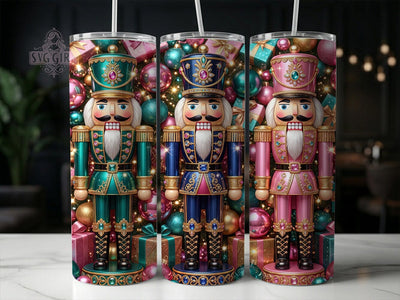 Jeweled Nutcrackers 20oz Tumbler, Jeweled Nutcrackers, Nutcracker Tumbler, Jeweled Nutcracker, Christmas Nutcracker, Nutcracker PNG, Jeweled Christmas, Nutcracker Wrap Sublimation SvggirlplusArt 