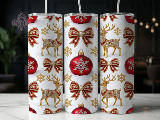 Jeweled Reindeer Holiday 20oz Tumbler, Jeweled Reindeer, Reindeer Holiday, Reindeer Tumbler, 20oz Tumbler, Holiday Tumbler, Jeweled Tumbler, Tumbler Wrap Sublimation SvggirlplusArt 