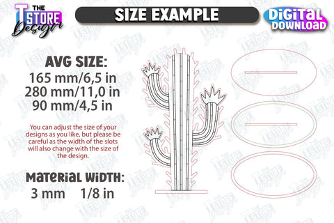 Jewelry Display Laser Cut Bundle | Cactus Jewelry Stand | Earrings Stand | Jewelry Holder | CNC Files SVG The T Store Design 