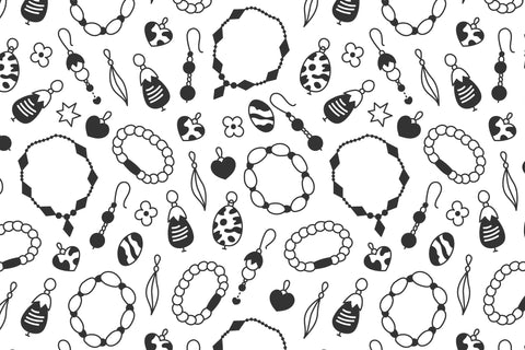 Jewelry Making Seamless Pattern Background JPG PNG EPS Digital Pattern Rin Green 