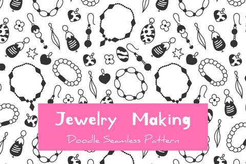 Jewelry Making Seamless Pattern Background JPG PNG EPS Digital Pattern Rin Green 
