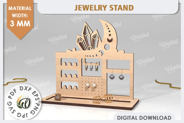 Jewelry Organizer Laser Cut. 3D Jewelry Stand SVG SVG Evgenyia Guschina 