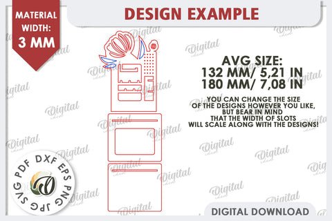 Jewelry Organizer Laser Cut. 3D Jewelry Stand SVG SVG Evgenyia Guschina 