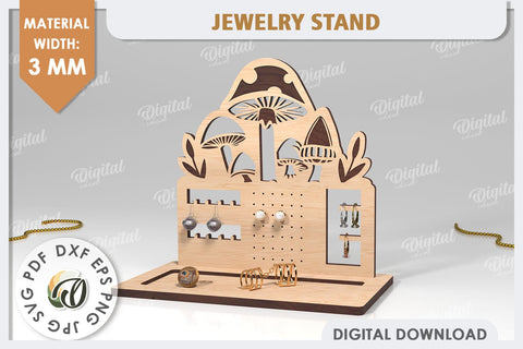 Jewelry Organizer Laser Cut. 3D Jewelry Stand SVG SVG Evgenyia Guschina 