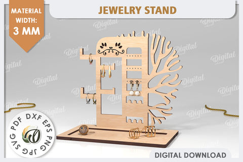 Jewelry Organizer Laser Cut. 3D Jewelry Stand SVG SVG Evgenyia Guschina 
