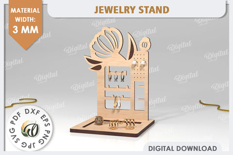 Jewelry Organizer Laser Cut. 3D Jewelry Stand SVG SVG Evgenyia Guschina 