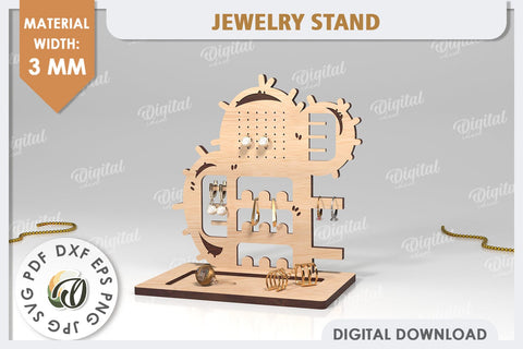 Jewelry Organizers Laser Cut Bundle. 3D Jewelry Stands SVG SVG Evgenyia Guschina 