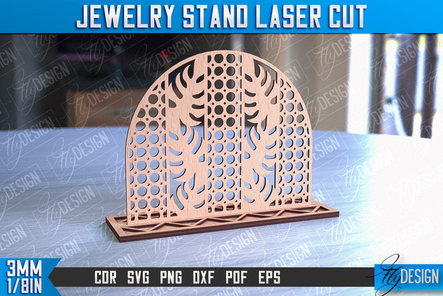 Jewelry Stand Laser Cut Design | Accessories Stand | CNC File SVG Fly Design 
