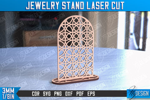 Jewelry Stand Laser Cut Design | Accessories Stand | CNC File SVG Fly Design 