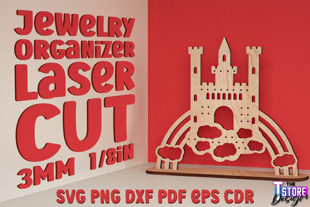 Jewelry Stand Laser Cut Design | Accessories Stand | CNC File SVG The T Store Design 