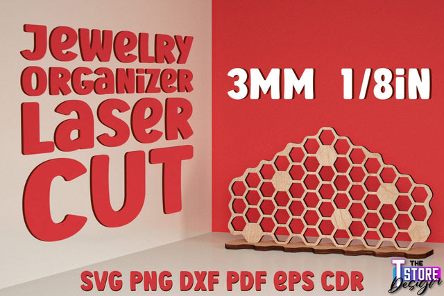 Jewelry Stand Laser Cut Design | Accessories Stand | CNC File SVG The T Store Design 