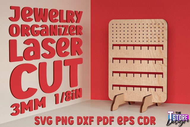 Jewelry Stand Laser Cut Design | Accessories Stand | CNC File SVG The T Store Design 