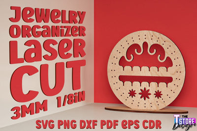 Jewelry Stand Laser Cut Design | Accessories Stand | CNC File SVG The T Store Design 