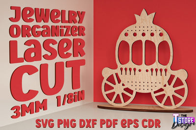 Jewelry Stand Laser Cut Design | Accessories Stand | CNC File SVG The T Store Design 