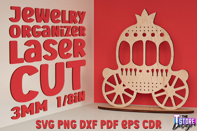 Jewelry Stand Laser Cut Design | Accessories Stand | CNC File SVG The T Store Design 