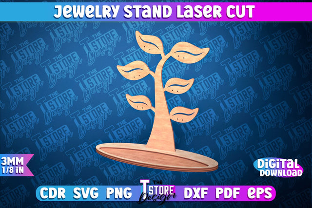 Jewelry Stand Laser Cut Design | Accessories Stand | CNC File SVG The T Store Design 
