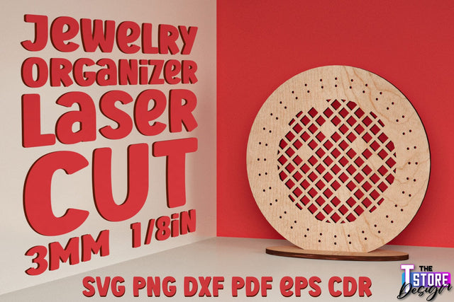 Jewelry Stand Laser Cut Design | Accessories Stand | CNC File SVG The T Store Design 